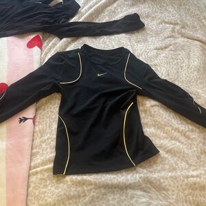 Nike Black Top with Yellow Piping